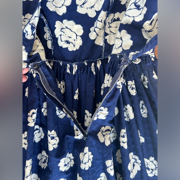 1950’s Monterey Models Navy Dress with White Roses and Button Back size XS VGUC - Picture 11 of 12